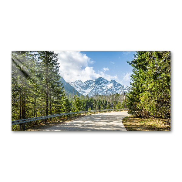 Foto auf Acryl Tatra-Gebirge-Straße