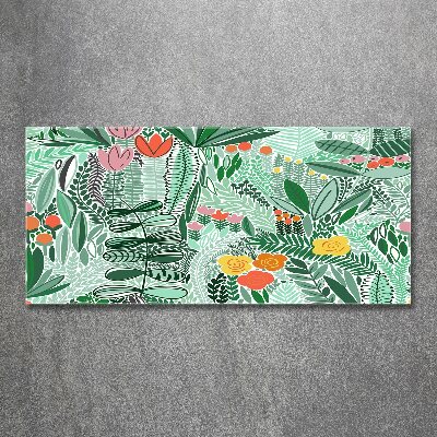 Acrylbild Fotodruck Blumenmuster