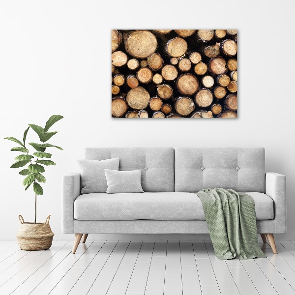 Foto auf Acryl Holzstämme