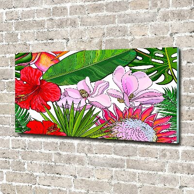 Acrylbild Fotodruck Hawaiianische Blumen