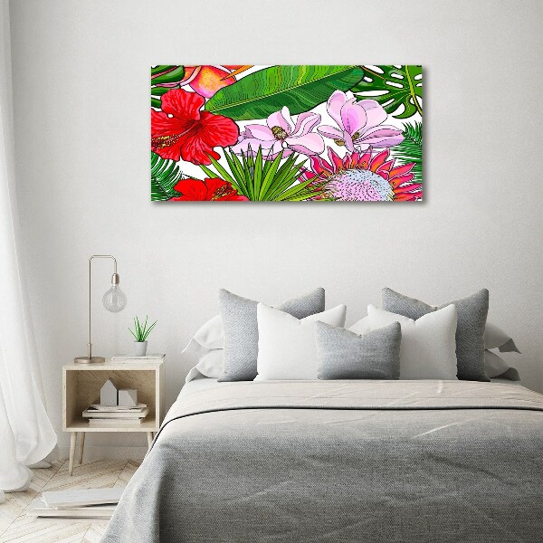 Acrylbild Fotodruck Hawaiianische Blumen