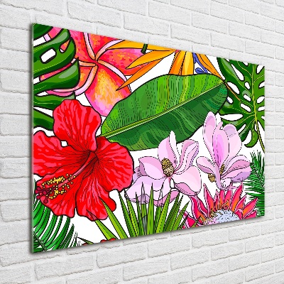 Acrylbild Fotodruck Hawaiianische Blumen