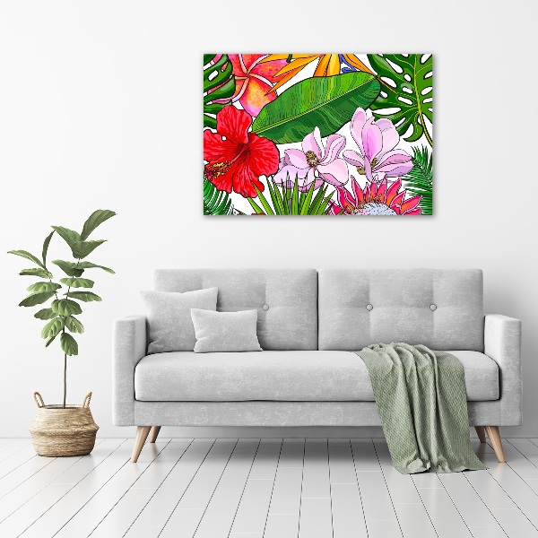 Acrylbild Fotodruck Hawaiianische Blumen