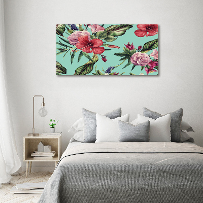 Foto auf Acryl Tropische Blumen