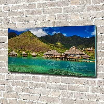 Bild auf Acrylglas Bungalows über dem Wasser