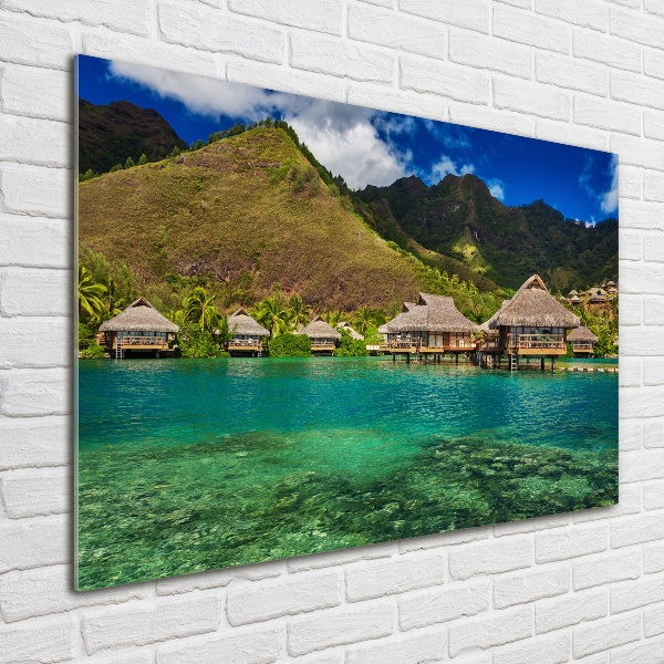 Bild auf Acrylglas Bungalows über dem Wasser