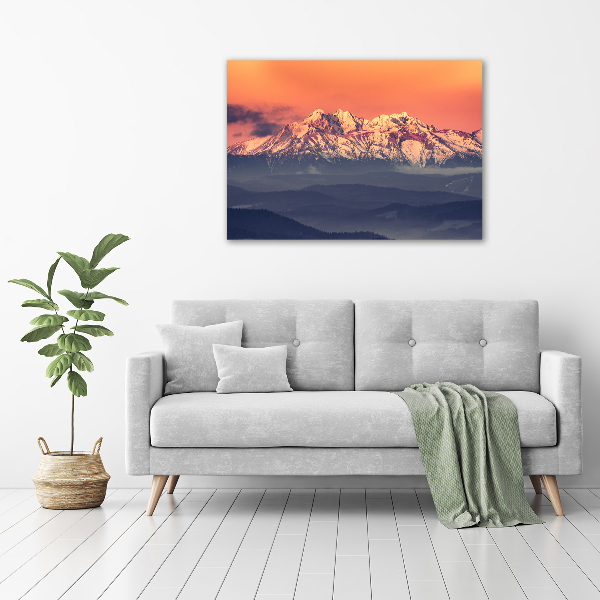 Bild auf Acrylglas Sonnenaufgang in den Tatra-Bergen