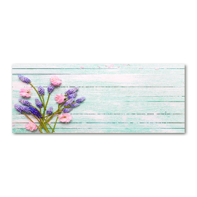 Acrylglas-Druck Lavendel auf Holz