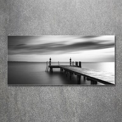 Acrylglas-Druck Pier am See