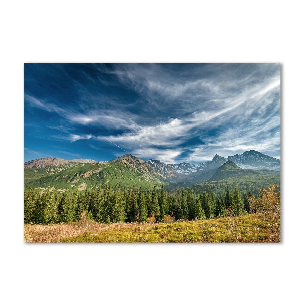 Acrylglas-Druck Herbst in der Tatra