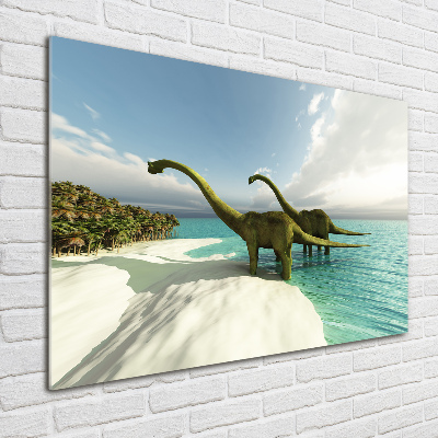 Foto auf Acryl Dinosaurier am Strand
