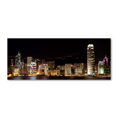 Acrylglas-Druck Hongkong bei Nacht