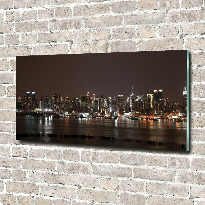 Acrylbild Fotodruck New York bei Nacht