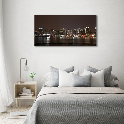 Acrylbild Fotodruck New York bei Nacht