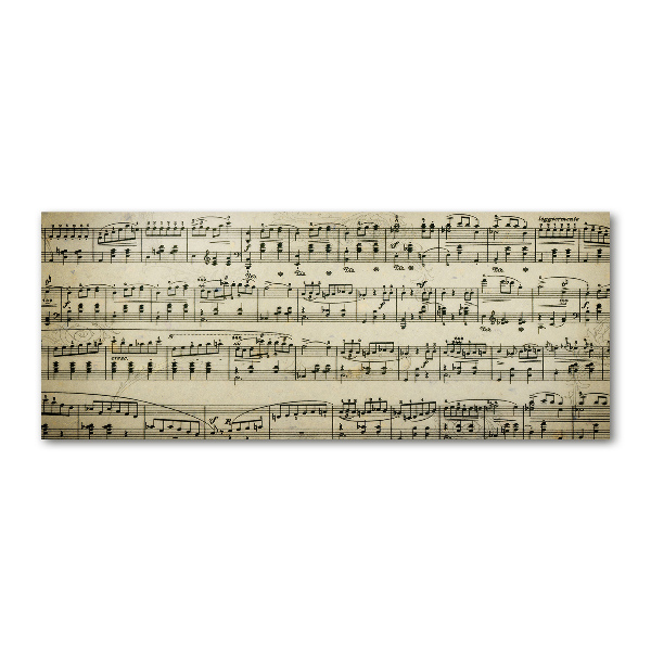 Bild auf Acrylglas Noten auf einem Stab