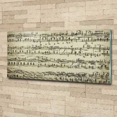 Bild auf Acrylglas Noten auf einem Stab