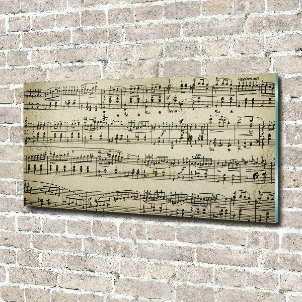 Bild auf Acrylglas Noten auf einem Stab