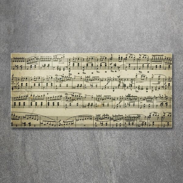 Bild auf Acrylglas Noten auf einem Stab