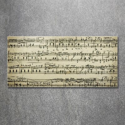 Bild auf Acrylglas Noten auf einem Stab