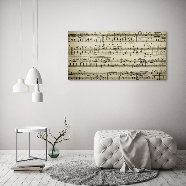 Bild auf Acrylglas Noten auf einem Stab