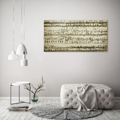 Bild auf Acrylglas Noten auf einem Stab