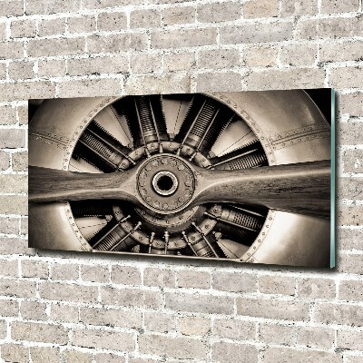 Acrylbild Fotodruck Flugzeugmotor