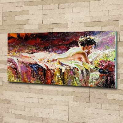 Bild auf Acrylglas Lügende Frau