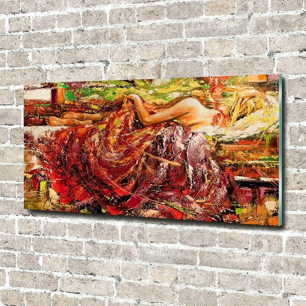 Acrylbild Fotodruck Schlafende Frau