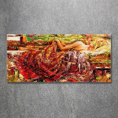 Acrylbild Fotodruck Schlafende Frau