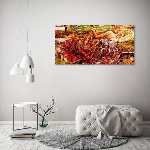 Acrylbild Fotodruck Schlafende Frau