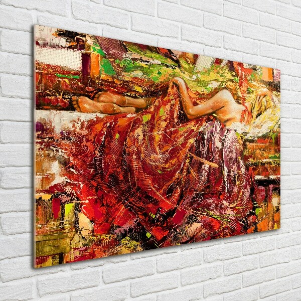 Acrylbild Fotodruck Schlafende Frau