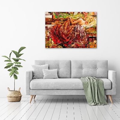 Acrylbild Fotodruck Schlafende Frau