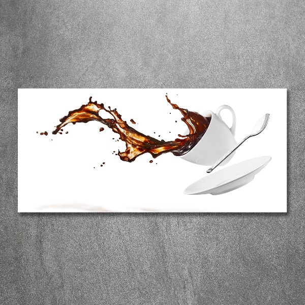 Foto auf Acryl verschütteter Kaffee