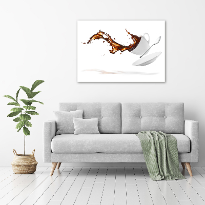 Foto auf Acryl verschütteter Kaffee