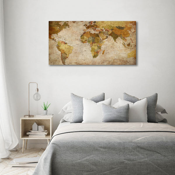 Foto auf Acryl Politische Karte