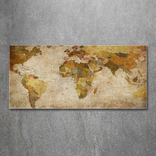 Foto auf Acryl Politische Karte