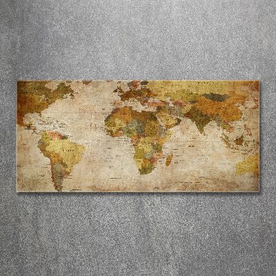 Foto auf Acryl Politische Karte