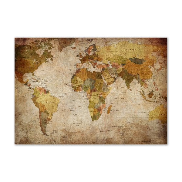 Foto auf Acryl Politische Karte