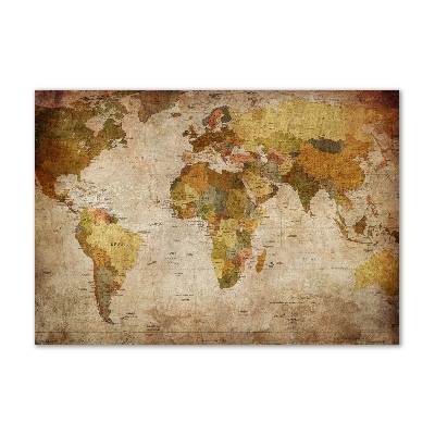 Foto auf Acryl Politische Karte