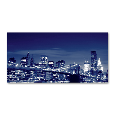 Acrylbild Fotodruck New York bei Nacht