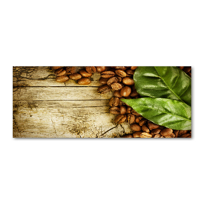 Acrylglas-Druck Kaffee und Lorbeerblatt