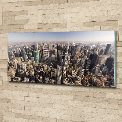 Foto auf Acryl New York aus der Vogelperspektive