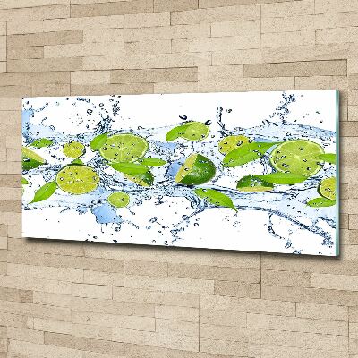 Acrylglas-Druck Limetten und Wasser