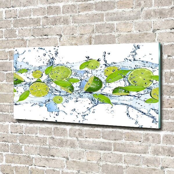 Acrylglas-Druck Limetten und Wasser