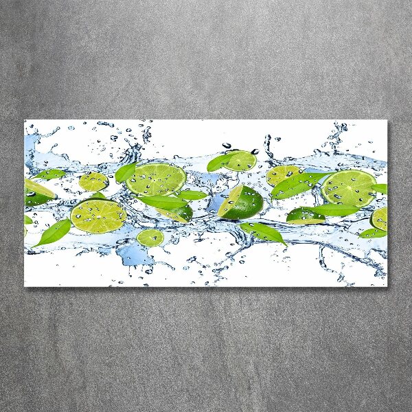 Acrylglas-Druck Limetten und Wasser