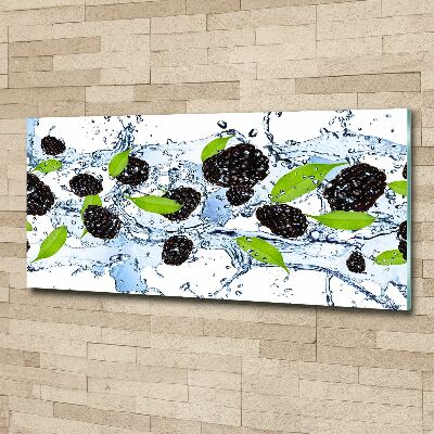Foto auf Acryl Brombeeren und Wasser