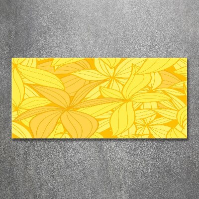 Acrylbild Fotodruck Hintergrund mit gelben Blumen