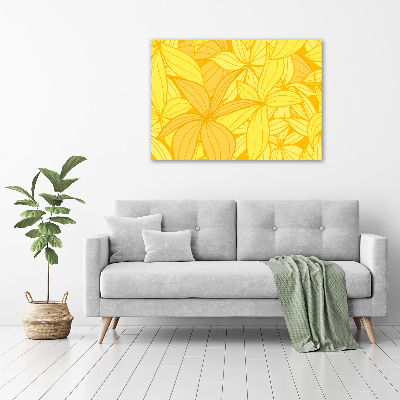 Acrylbild Fotodruck Hintergrund mit gelben Blumen