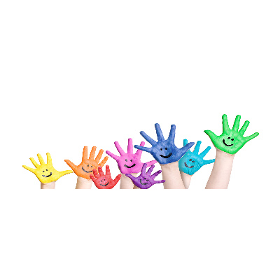 Acrylbild Fotodruck Bemalte Hände