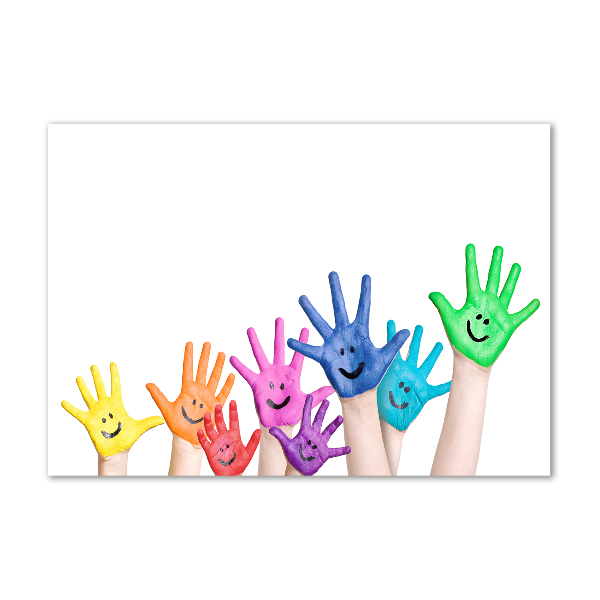 Acrylbild Fotodruck Bemalte Hände